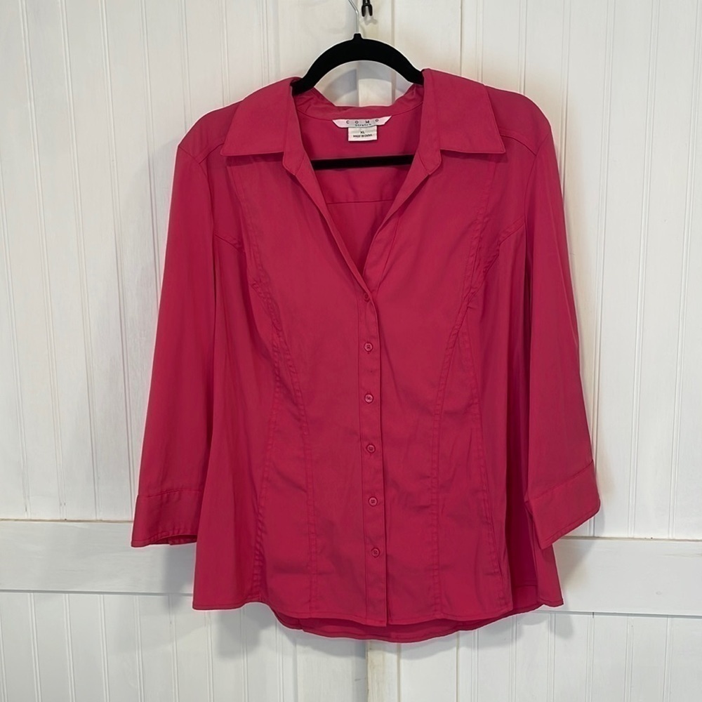COMO stretch blouse beautiful fuchsia color size XL
